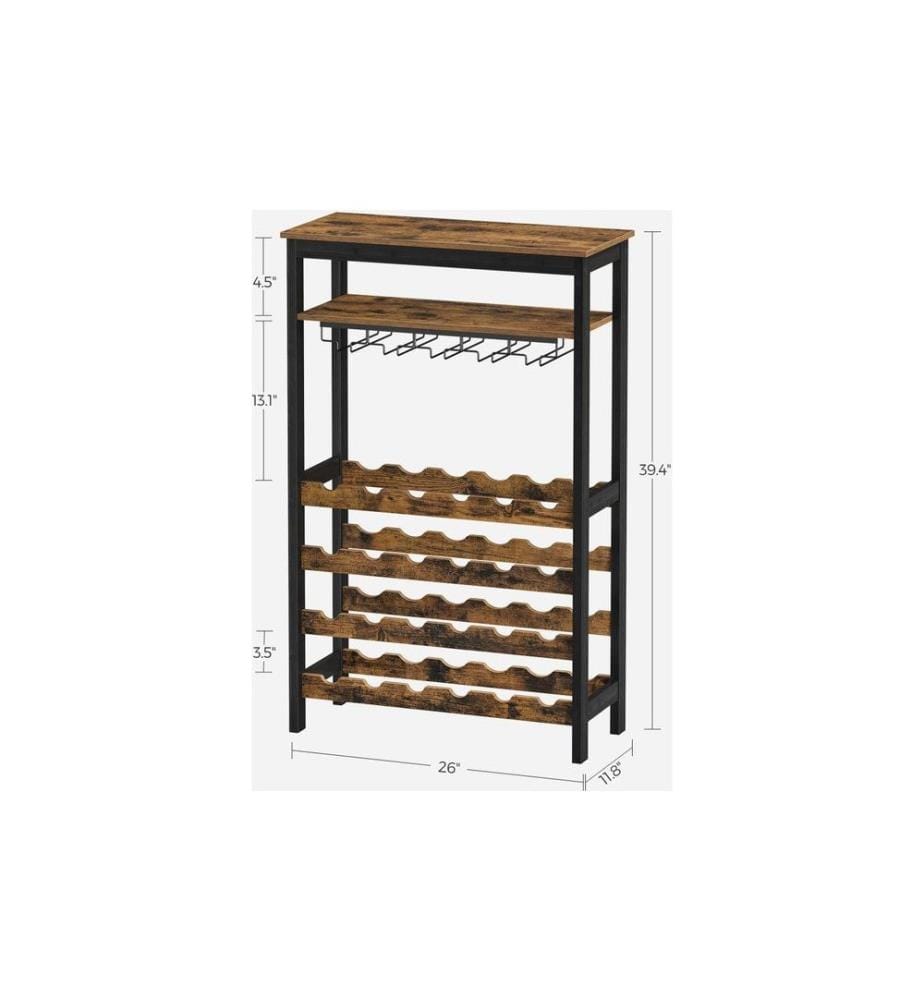Songmics - Range-bouteilles de vin pour 24 bouteilles, en bois de bambou