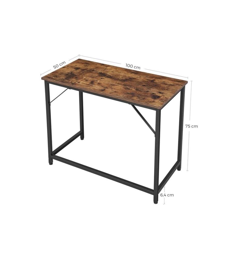 VASAGLE - Konsolentisch 100 x 75 cm, Braun/Schwarz