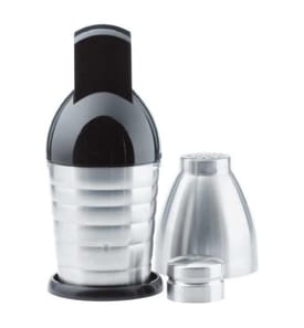 Shaker en inox avec broyeur à glace - Noir et Transparent