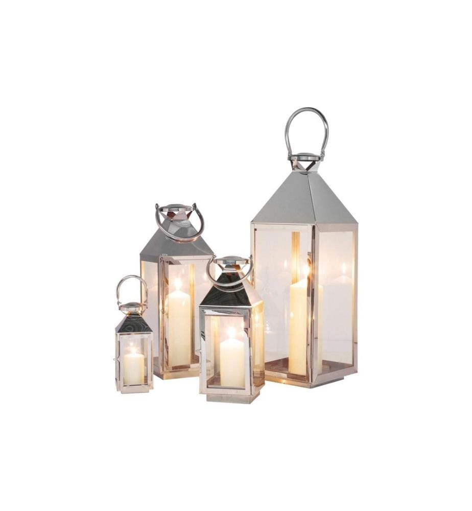 Kare Laterne Giardino 4-teilig, 71 cm, Silber