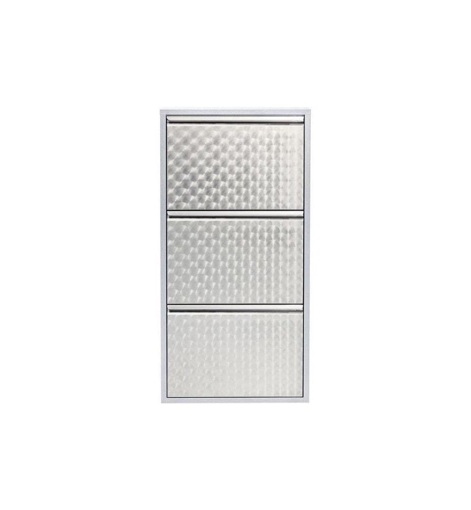 Kare Schuhschrank Caruso 100 x 50 cm, Silber