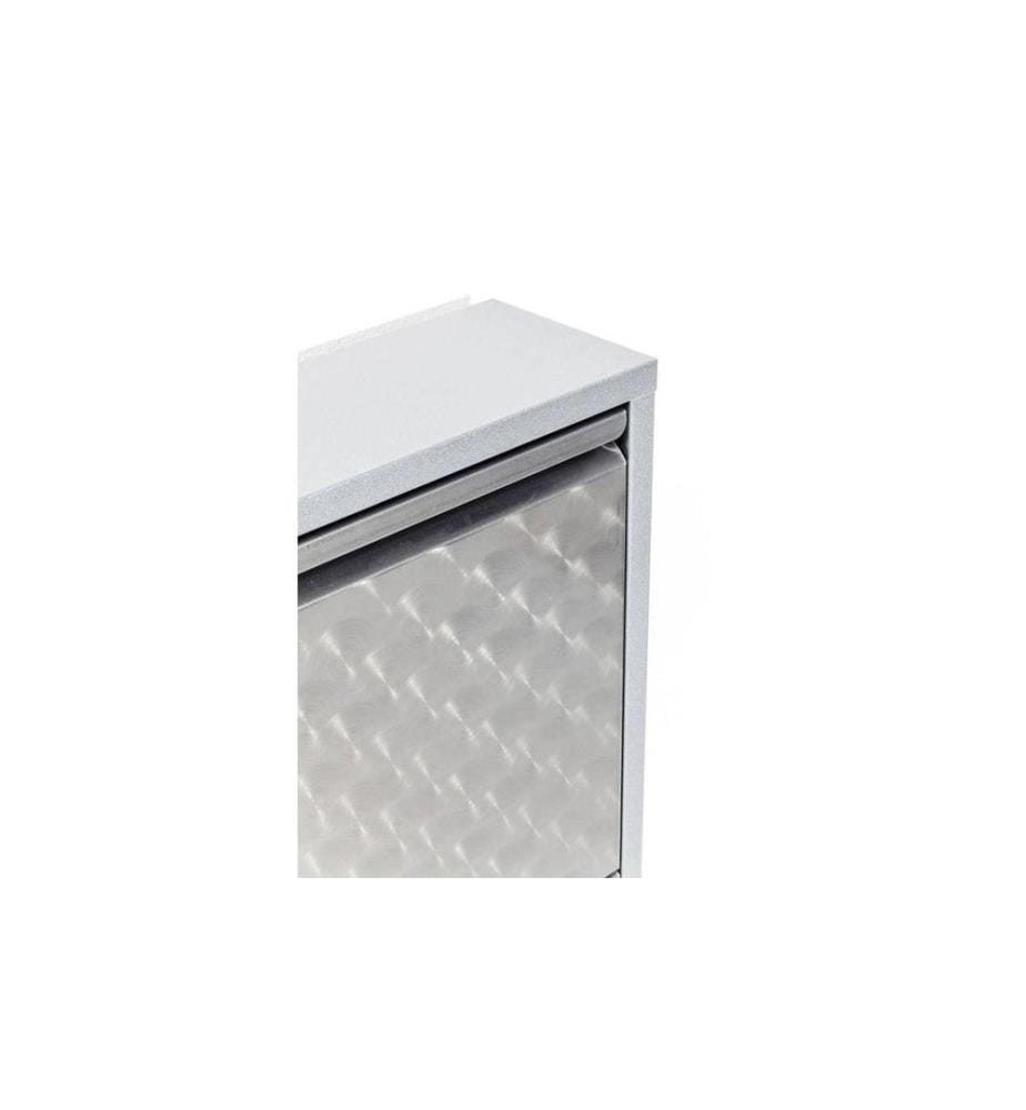 Kare Schuhschrank Caruso 100 x 50 cm, Silber
