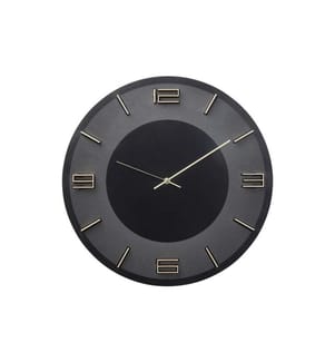 Kare Horloge murale Leonardo Ø 49 cm, Noir