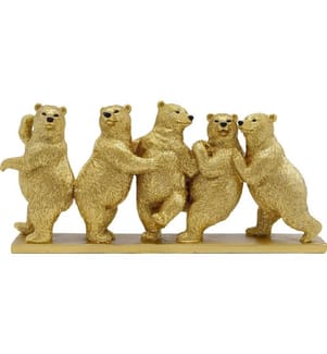 Kare Figure décorative Tipsy Dancing Bears Doré
