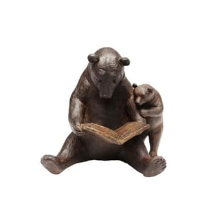 Kare Figure décorative Reading Bears Marron