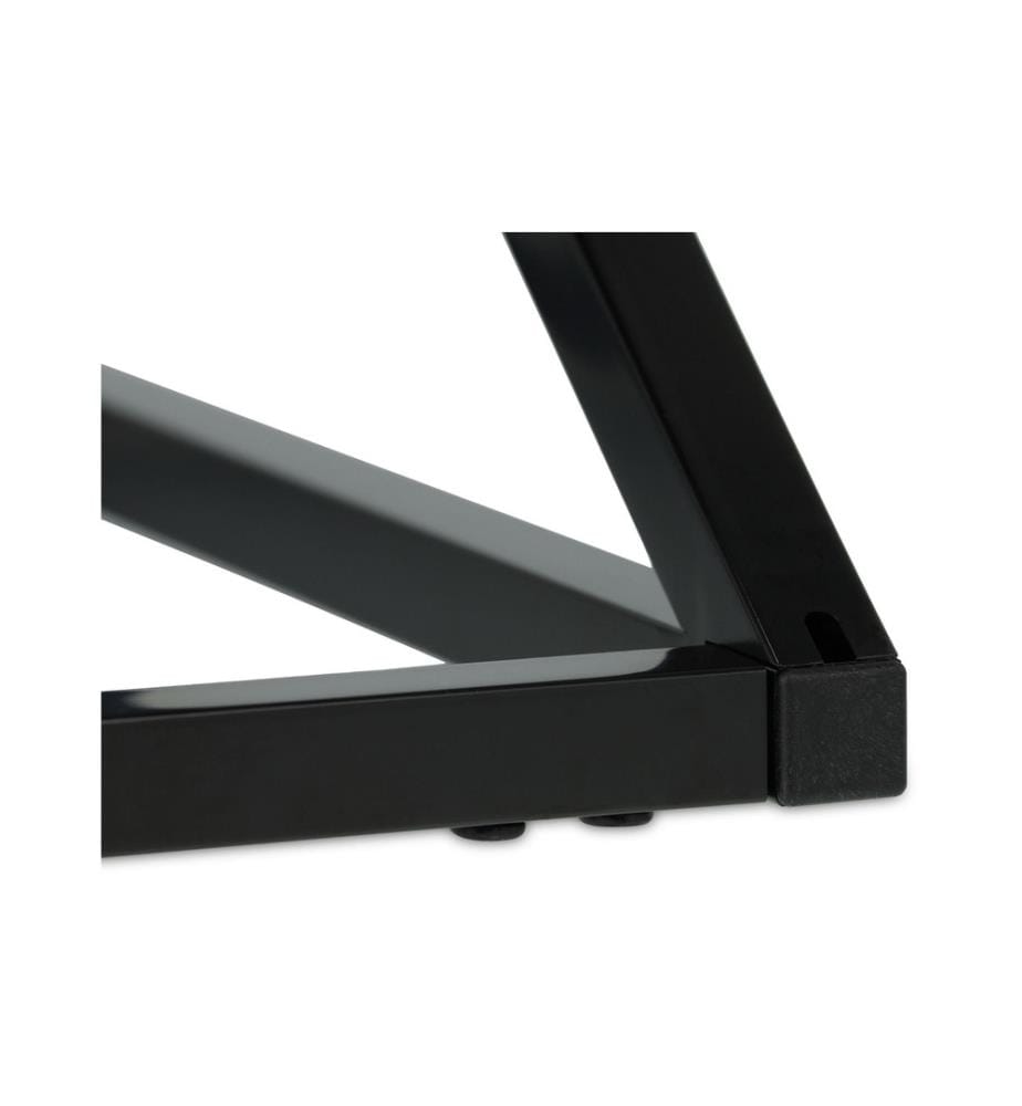 RELAXDAYS - Hocker mit Kunstleder Braun/Schwarz