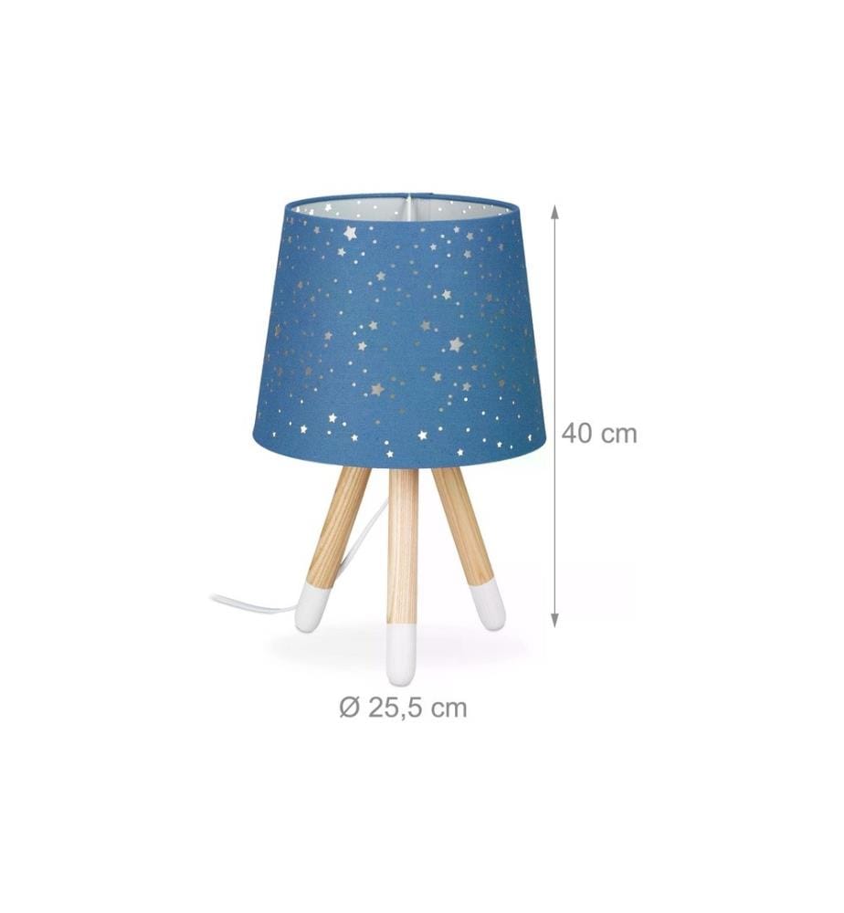 RELAXDAYS - Lampe de table Étoiles Bleu foncé