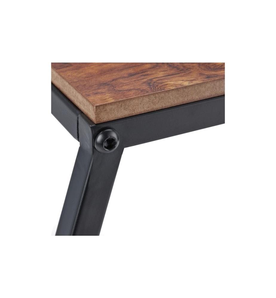 RELAXDAYS - Table d'appoint Industrial 47.5 cm x 58.5 cm, Brun/Noir