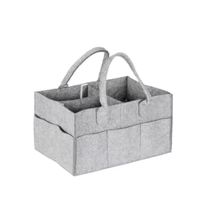 RELAXDAYS - Panier à langer Chariot à couches en feutre Gris