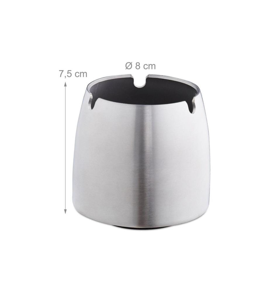 RELAXDAYS - Cendrier Acier inoxydable Argenté