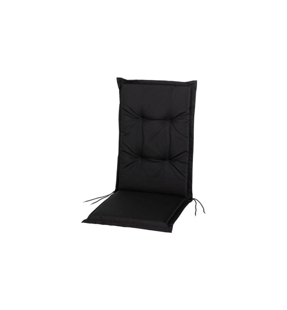 COCON - Stuhlauflage Hochlehner Outdoor 118 x 50 x 5 cm, Schwarz