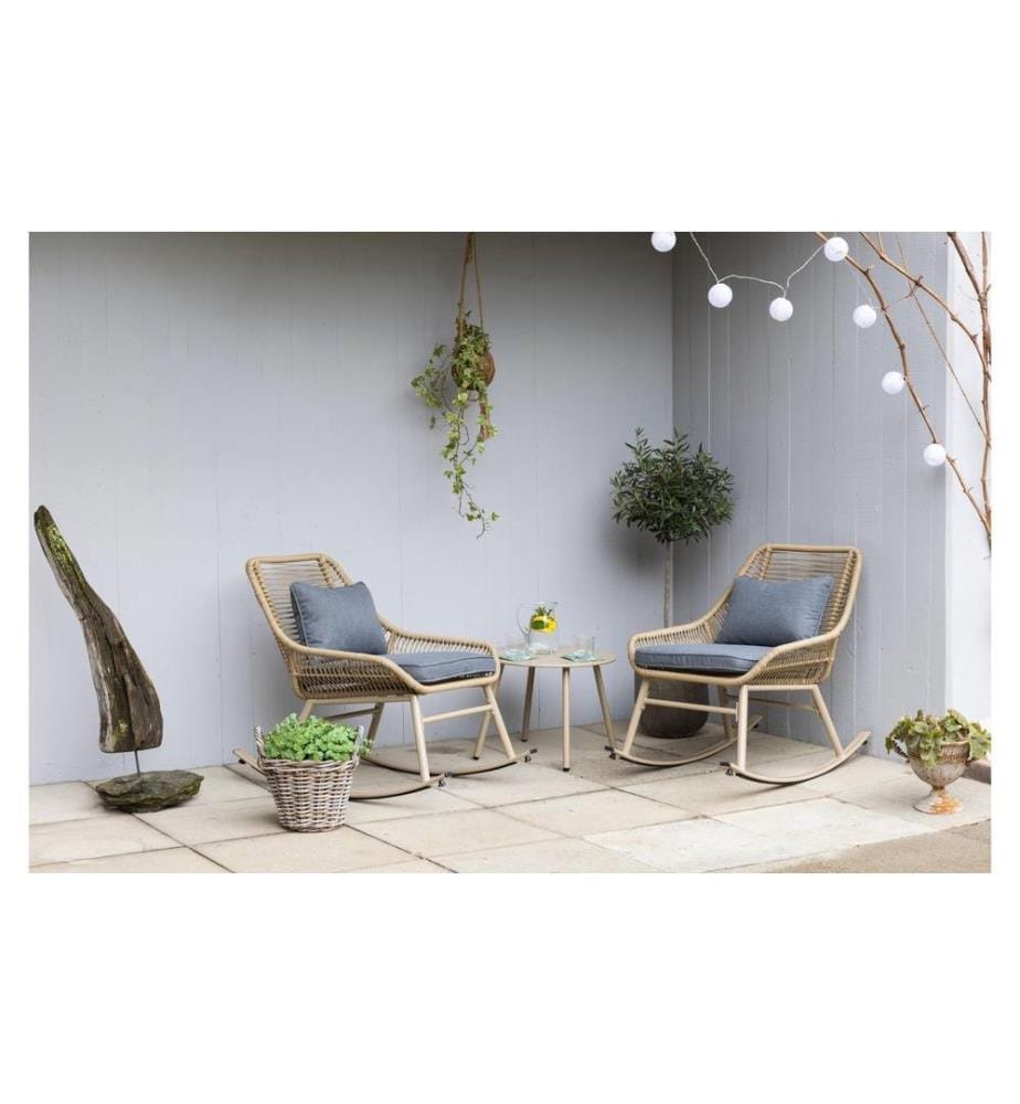 COCON - Loungeset Minusio, Beige/Grau, 2 Sitzplätze