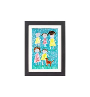 COCON - Cadre photo pour les dessins d'enfants 34 x 25 x 4 cm, noir