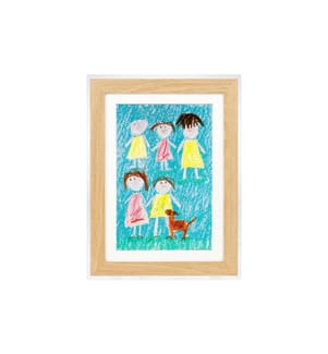 COCON - Cadre photo pour les dessins d'enfants 34 x 25 x 4 cm, Nature