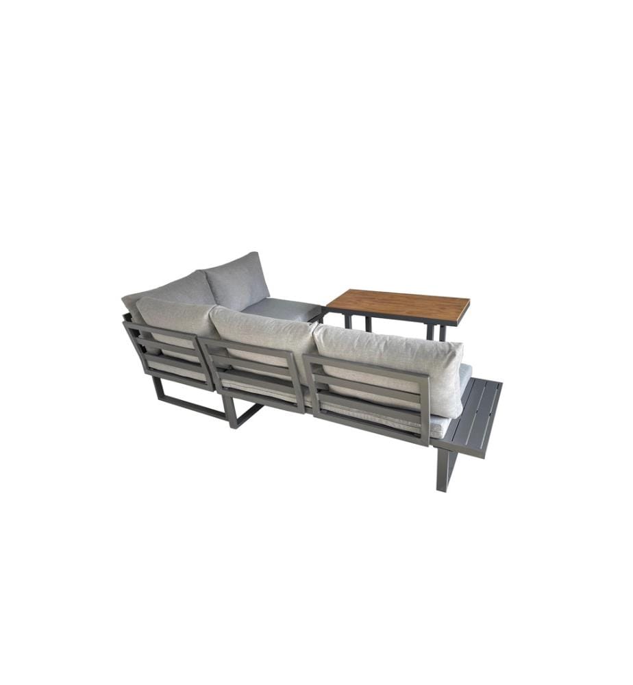 COCON - Loungeset Montreux, Anthrazit/Grau, 4 Sitzplätze