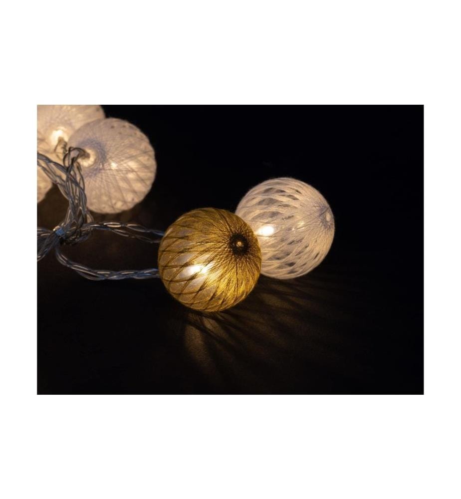 COCON - Guirlande lumineuse LED Brun/Blanc, 175 cm