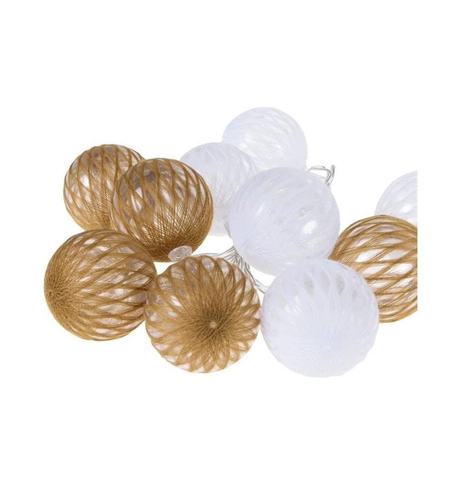 COCON - Guirlande lumineuse LED Brun/Blanc, 175 cm