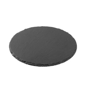 COCON - Kerzenuntersetzer Ø 20 cm, Schiefer, Schwarz