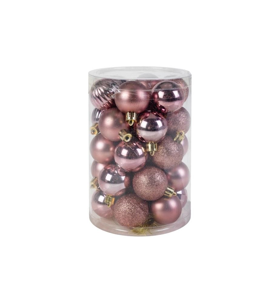COCON - Weihnachtskugel 34 Stück, Rosa