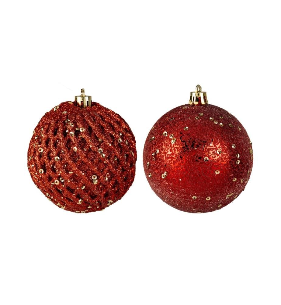 COCON - Weihnachtskugel 12 Stück, Rot