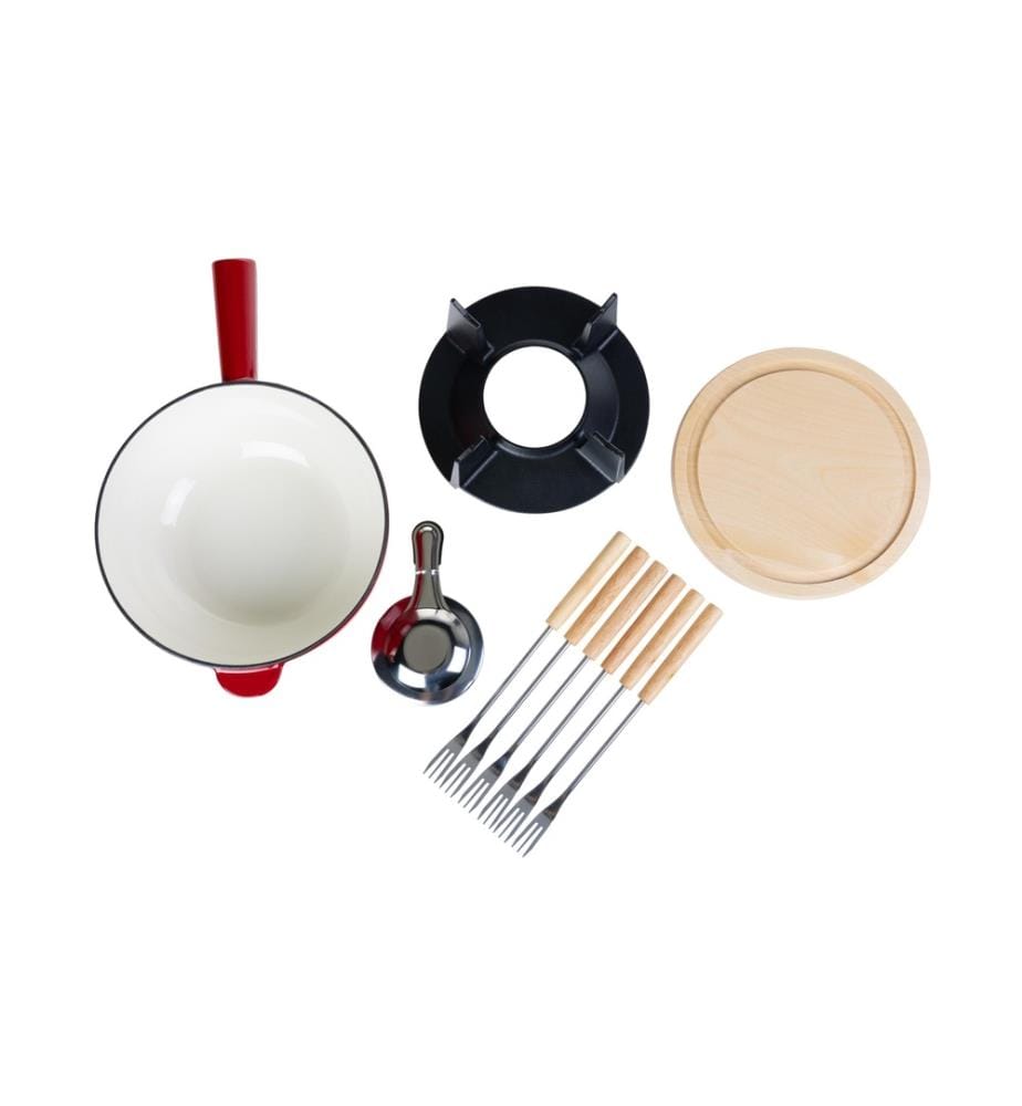 COCON - Käsefondue-Set 10-teilig, Rot