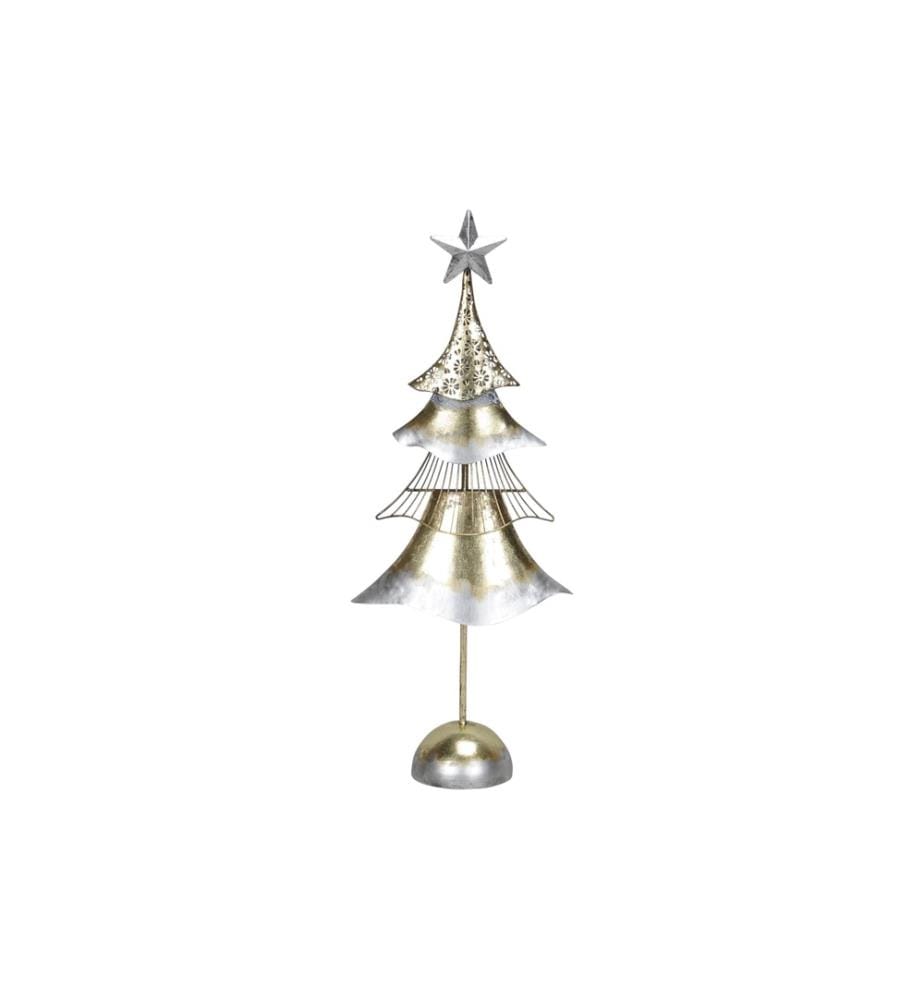 COCON - Dekofigur Tannenbaum, Gold-Silber