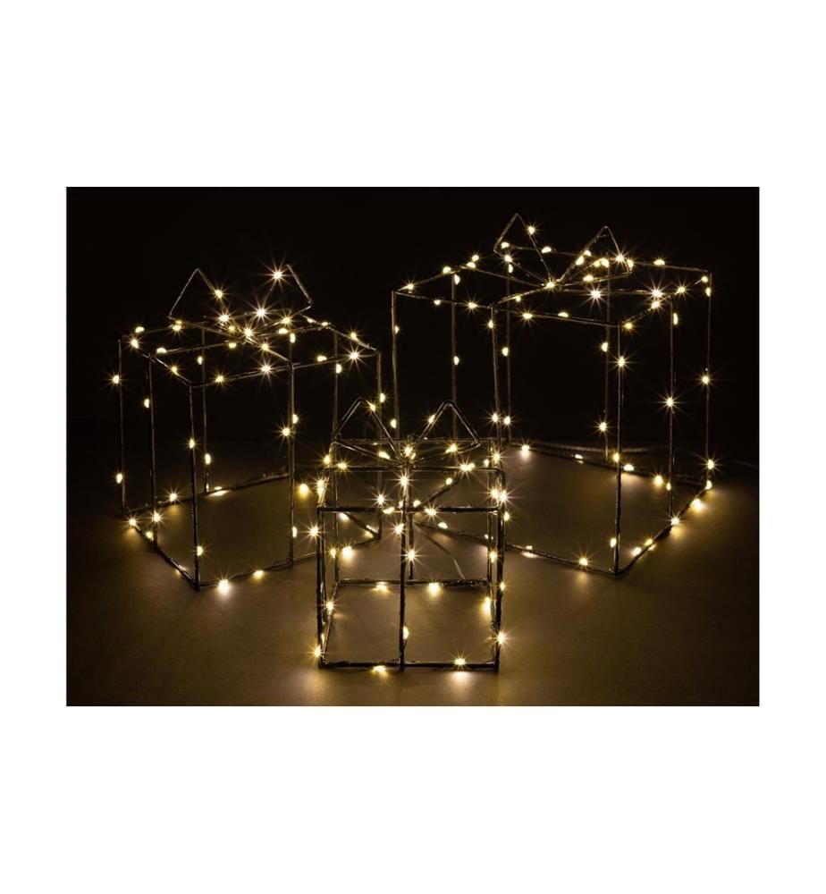 COCON - Cadeaux LED, fil métallique, lot de 3