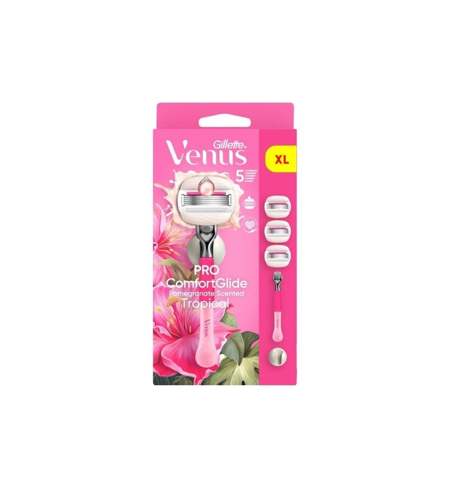GILLETTE - Venus Rasoir pour femmes Pro ComfortGlide Tropical 3 + pièce à main