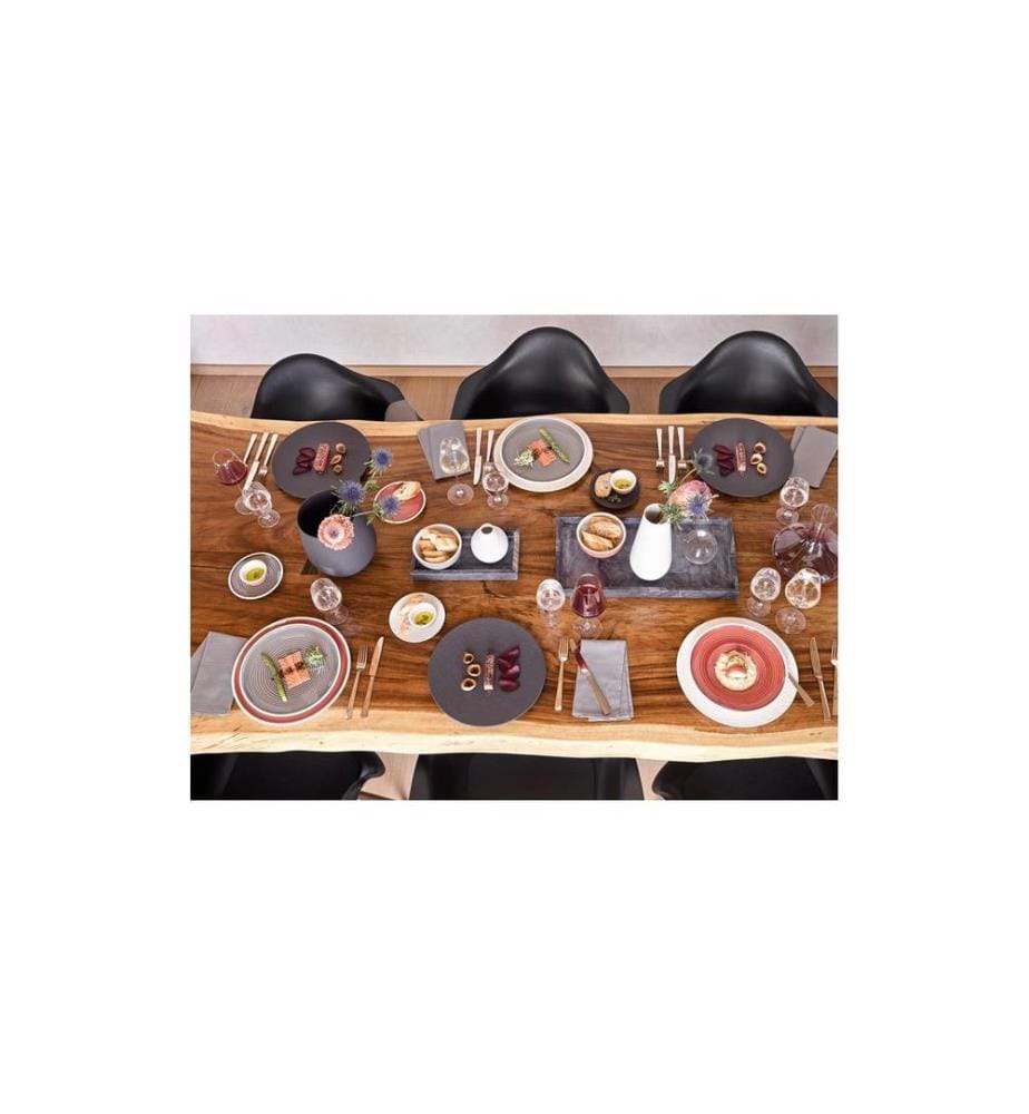 VILLEROY & BOCH - Assiette non décorative Manufacture Rock Ø 27 cm, 6 Pièce/s, Noir
