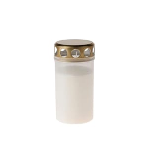 OPIFLOR - Bougie funéraire Sésame Ø 6 cm, blanc