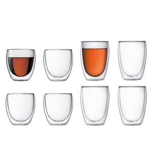 BODUM - Gobelet isotherme Pavina 350 ml, 8 Pièce/s, Transparent