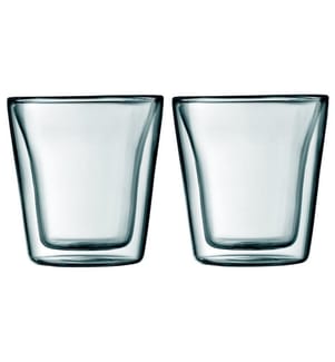 BODUM - Gobelet isotherme Canteen 100 ml, 2 Pièce/s, Transparent