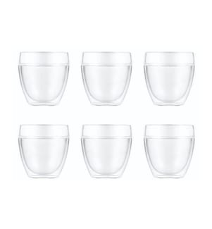 BODUM - Gobelet isotherme Pavina Outdoor 250 ml, 6 Pièce/s, Transparent