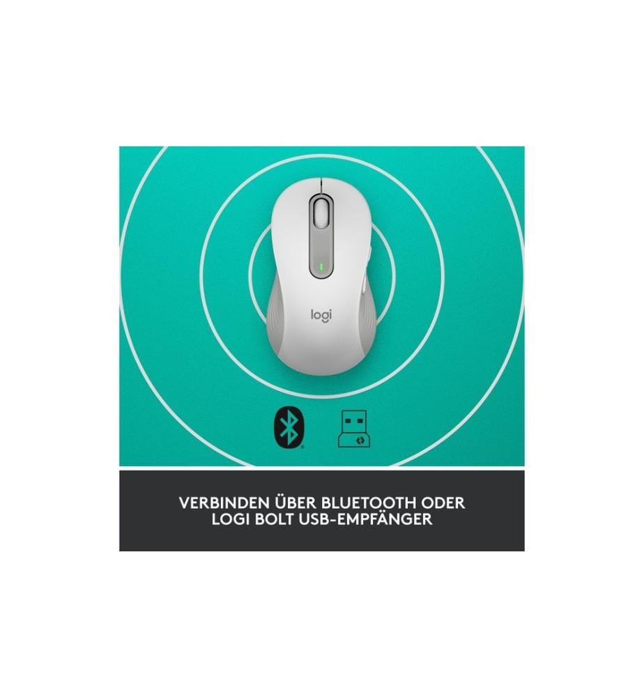 LOGITECH - Maus Signature M650 L left Weiss