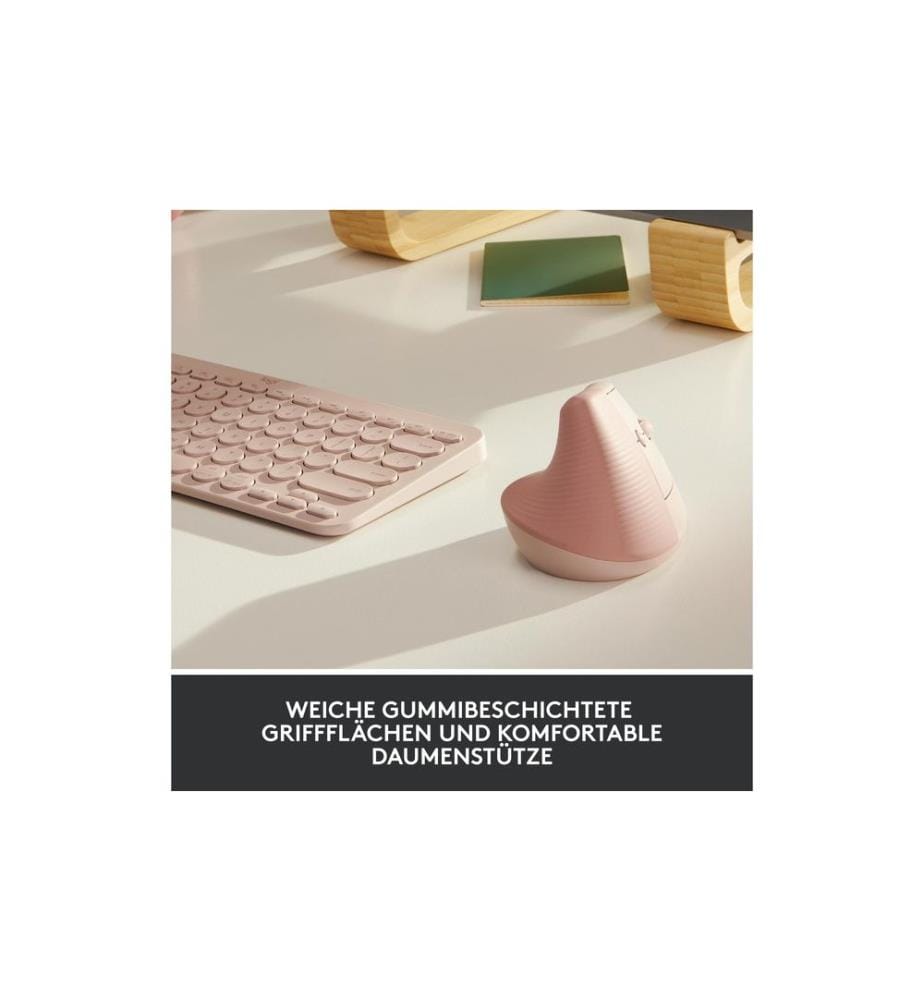 LOGITECH - Souris ergonomique Lift Rose