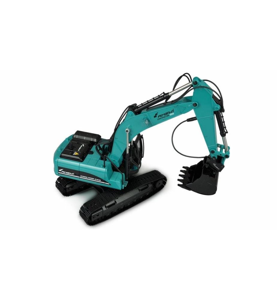 AMEWI - Pelleteuse G704E Plein métal Petrol, 1:14, RTR