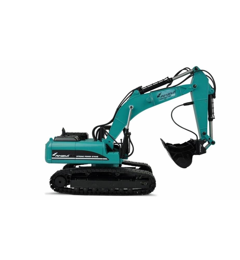 AMEWI - Pelleteuse G704E Plein métal Petrol, 1:14, RTR