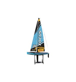 AMEWI - Yacht à voile Focus III Racing 1000 mm, bleu, RTR