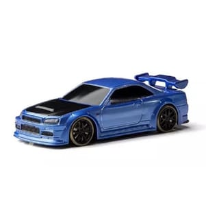 Turbo Racing - Micro Drift C64, bleu RTR, 1:76