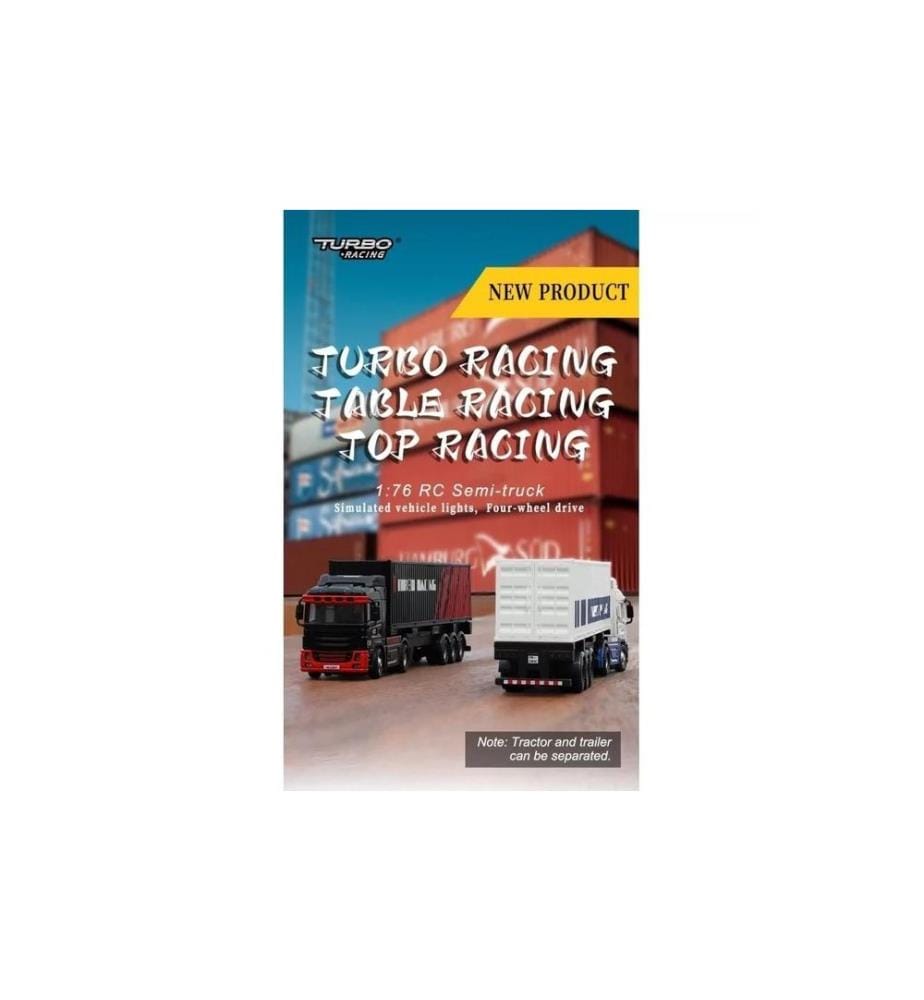 Turbo Racing - Camion C50 avec remorque Blanc, 1:76, RTR