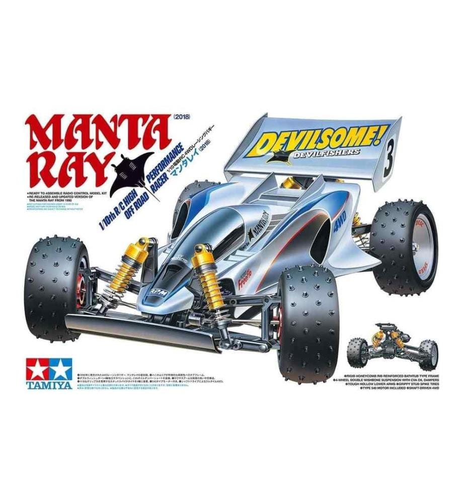 Tamiya - Buggy Manta Ray 4WD DF-01 Kit de construction, 1:10