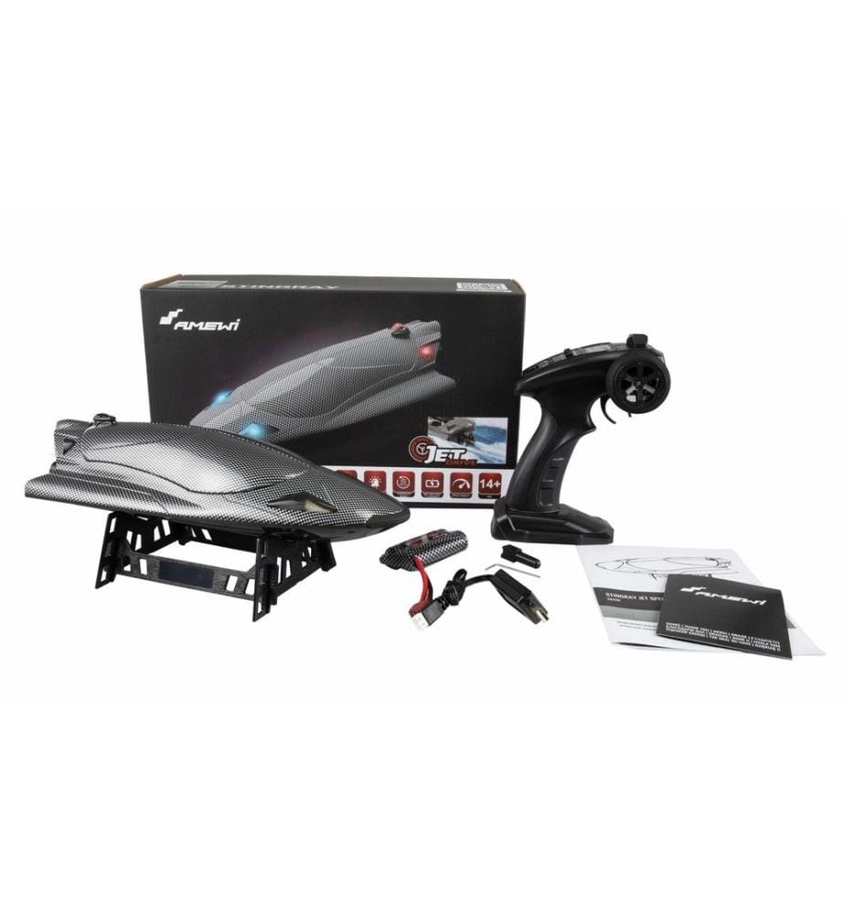AMEWI - Bateau à moteur Stingray à propulsion par jet 335 mm RTR