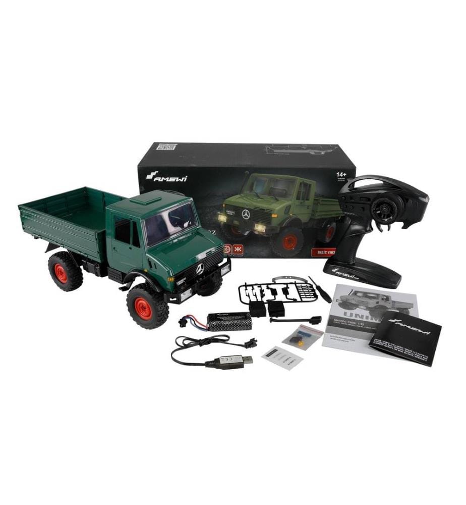 AMEWI - Mercedes-Benz Unimog Basic 4WD Vert, RTR, 1:12