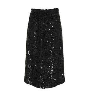 Jupe Midi - Noir Brillant
