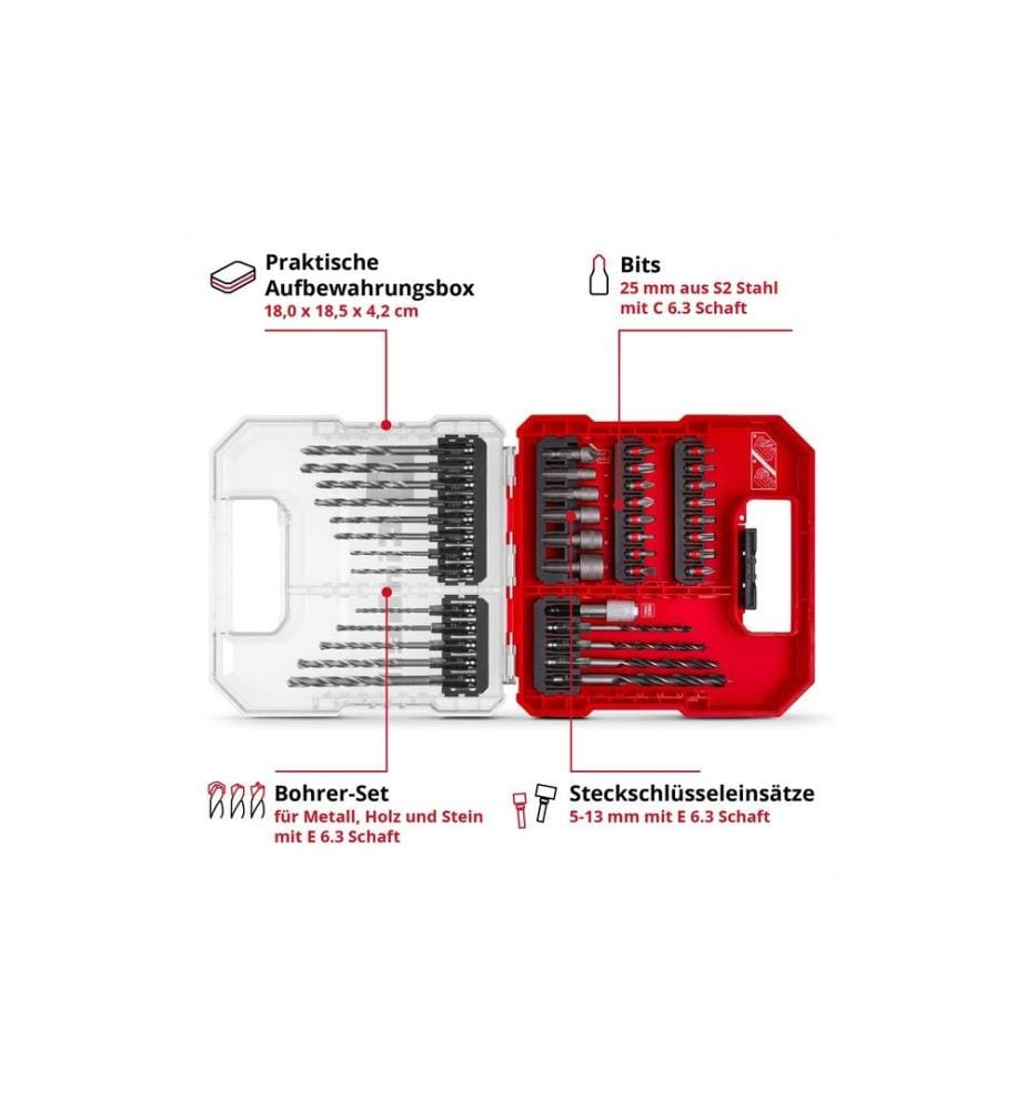 EINHELL - Bit-Set L-CASE Kassette 40tlg LS