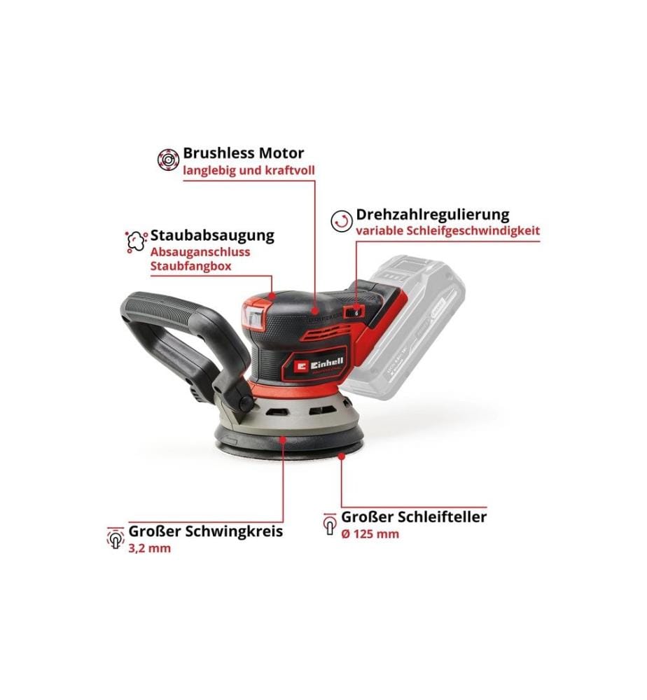 Einhell Professional - Akku-Exzenterschleifer TP-RS 18/32 Li BL – Solo