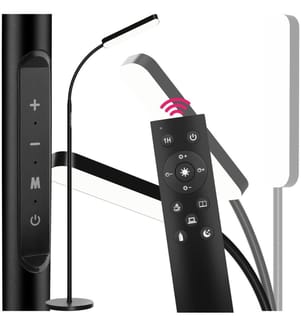 Stehlampe Prisma LED, 5 Lichtmodi, 12 W, dimmbar - schwarz