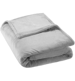 Plaid polaire - 220 x 240 cm, gris