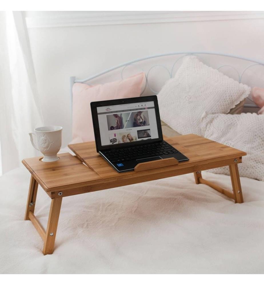Table de lit 72 x 35 x 26 cm - marron
