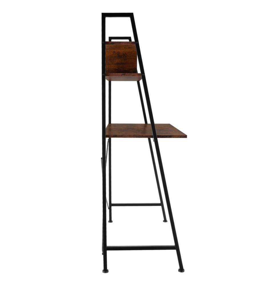 Schreibtisch Exeter 85,5x46,5x140 cm - Industrial Holz dunkel, rustikal